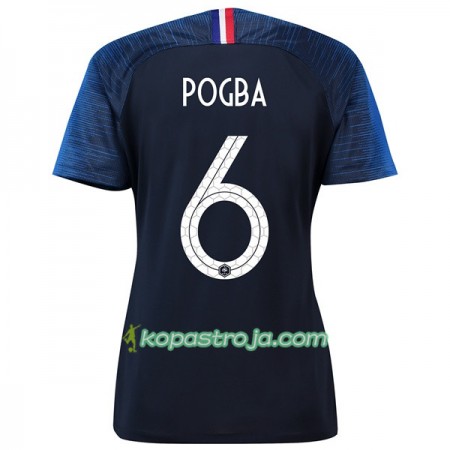 Billiga Fotbollströjor Frankrike Pogba 6 Dam VM 2018 Hemma tröja